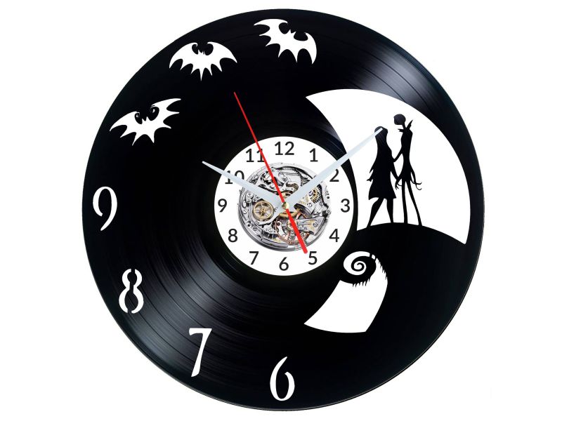 Nightmare before Christmas Vinyl Zegar Ścienny Płyta Winylowa Nowoczesny Dekoracyjny Na Prezent Urodziny