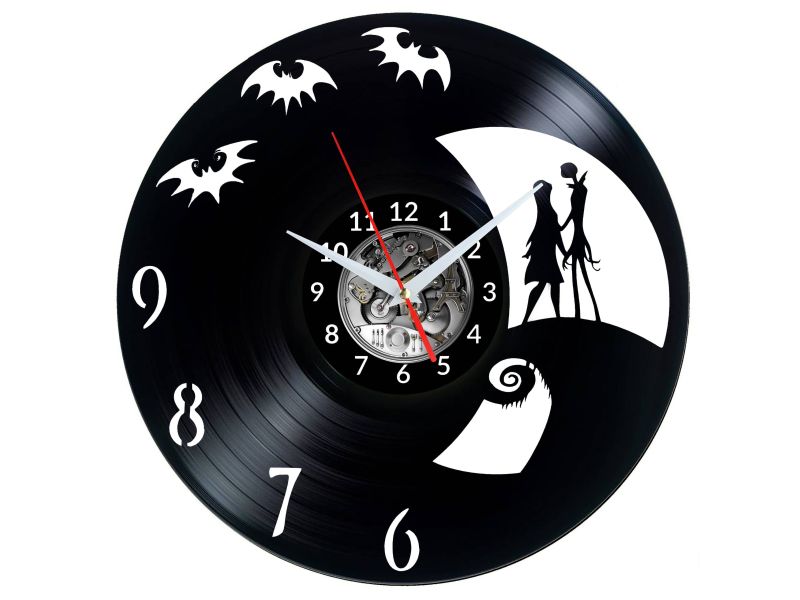 Nightmare before Christmas Vinyl Zegar Ścienny Płyta Winylowa Nowoczesny Dekoracyjny Na Prezent Urodziny