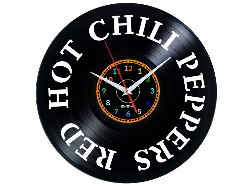 Red Hot Chili Peppers Vinyl Zegar Ścienny Płyta Winylowa Nowoczesny Dekoracyjny Na Prezent Urodziny