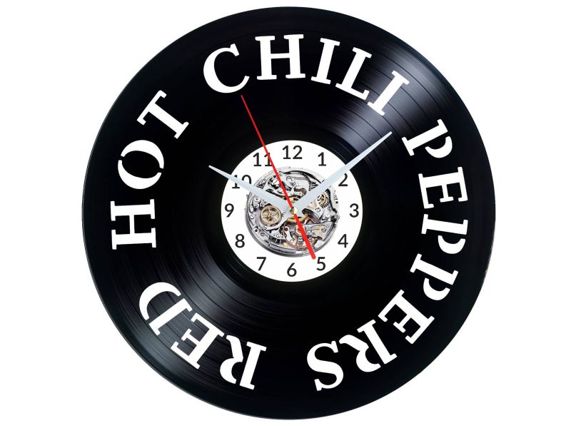 Red Hot Chili Peppers Vinyl Zegar Ścienny Płyta Winylowa Nowoczesny Dekoracyjny Na Prezent Urodziny