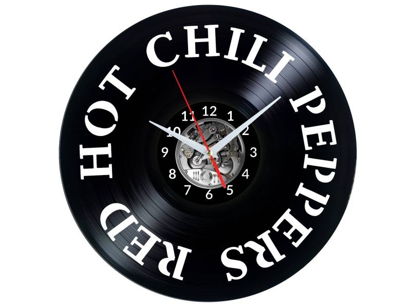 Red Hot Chili Peppers Vinyl Zegar Ścienny Płyta Winylowa Nowoczesny Dekoracyjny Na Prezent Urodziny