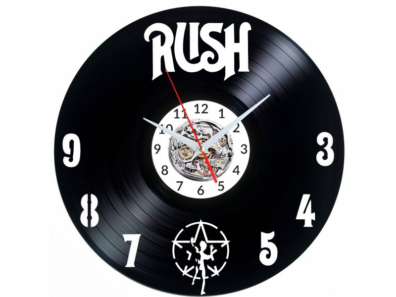 Rush Vinyl Zegar Ścienny Płyta Winylowa Nowoczesny Dekoracyjny Na Prezent Urodziny