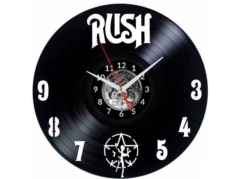 Rush Vinyl Zegar Ścienny Płyta Winylowa Nowoczesny Dekoracyjny Na Prezent Urodziny