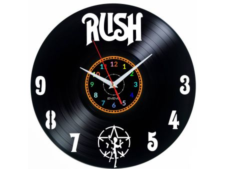 Rush Vinyl Zegar Ścienny Płyta Winylowa Nowoczesny Dekoracyjny Na Prezent Urodziny