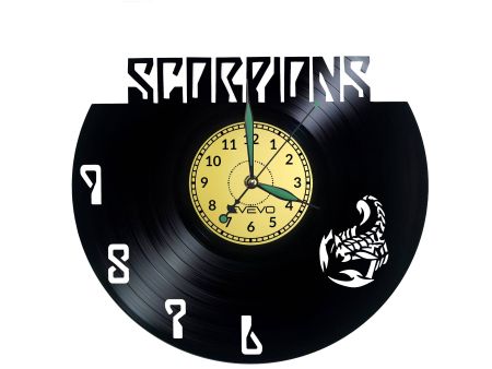 Scorpions Vinyl Zegar Ścienny Płyta Winylowa Nowoczesny Dekoracyjny Na Prezent Urodziny