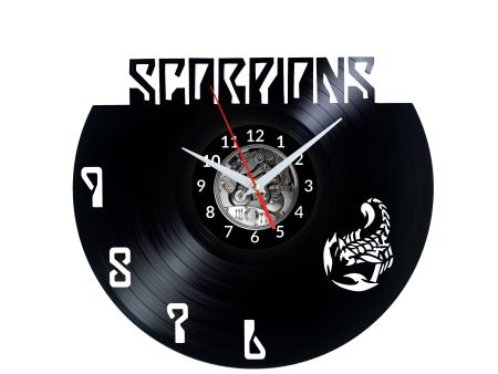 Scorpions Vinyl Zegar Ścienny Płyta Winylowa Nowoczesny Dekoracyjny Na Prezent Urodziny