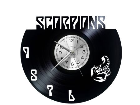 Scorpions Vinyl Zegar Ścienny Płyta Winylowa Nowoczesny Dekoracyjny Na Prezent Urodziny