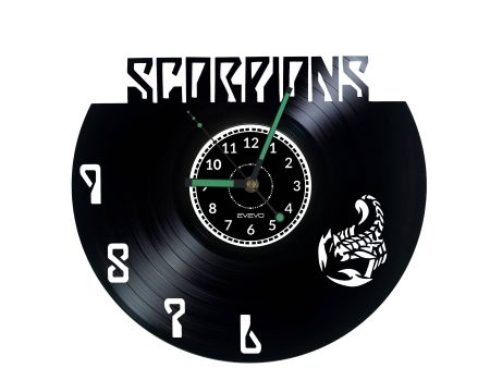 Scorpions Vinyl Zegar Ścienny Płyta Winylowa Nowoczesny Dekoracyjny Na Prezent Urodziny