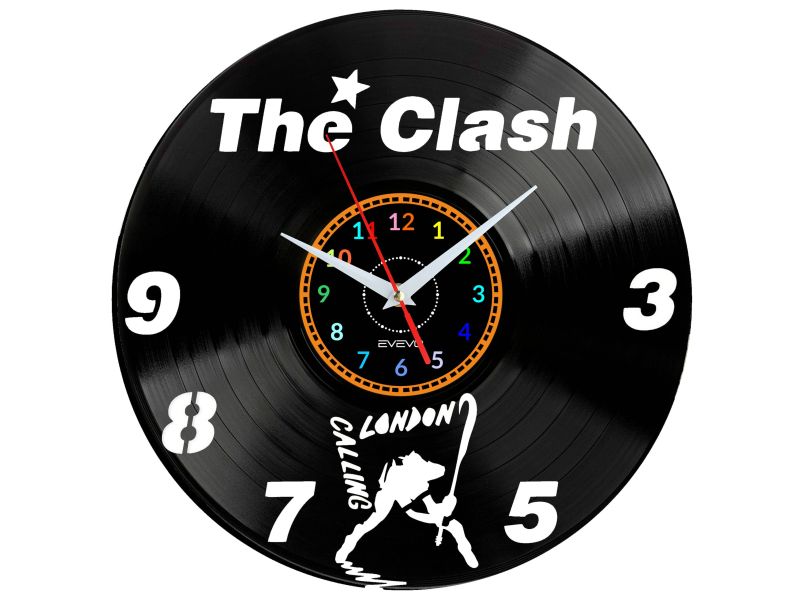 The Clash Vinyl Zegar Ścienny Płyta Winylowa Nowoczesny Dekoracyjny Na Prezent Urodziny