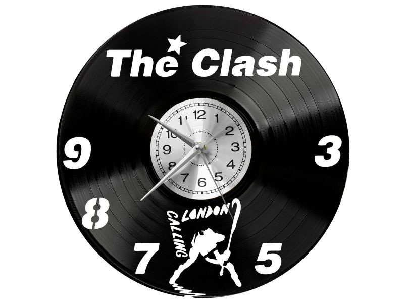 The Clash Vinyl Zegar Ścienny Płyta Winylowa Nowoczesny Dekoracyjny Na Prezent Urodziny