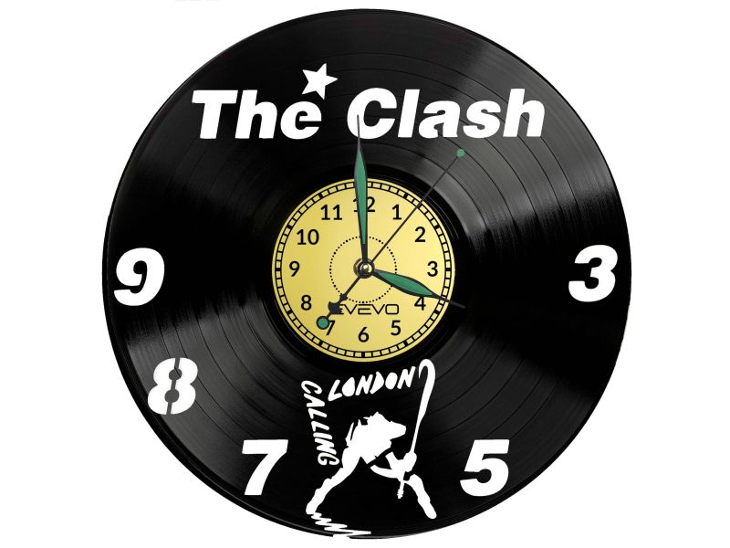 The Clash Vinyl Zegar Ścienny Płyta Winylowa Nowoczesny Dekoracyjny Na Prezent Urodziny