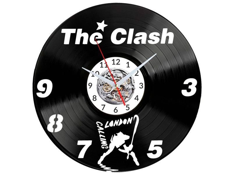 The Clash Vinyl Zegar Ścienny Płyta Winylowa Nowoczesny Dekoracyjny Na Prezent Urodziny