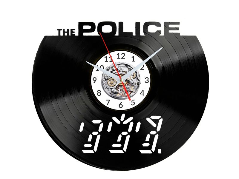 The Police Vinyl Zegar Ścienny Płyta Winylowa Nowoczesny Dekoracyjny Na Prezent Urodziny