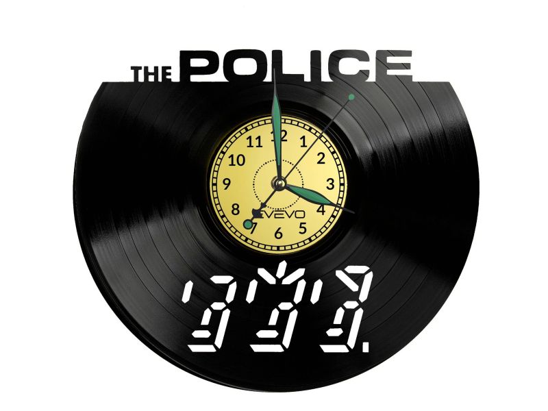 The Police Vinyl Zegar Ścienny Płyta Winylowa Nowoczesny Dekoracyjny Na Prezent Urodziny