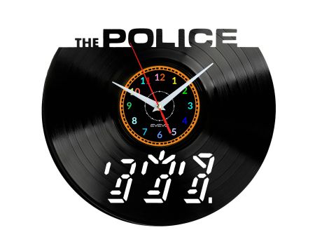 The Police Vinyl Zegar Ścienny Płyta Winylowa Nowoczesny Dekoracyjny Na Prezent Urodziny