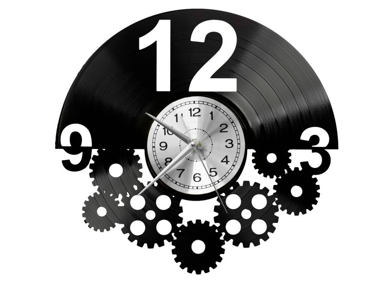  Clock Vinyl Zegar Ścienny Płyta Winylowa Nowoczesny Dekoracyjny Na Prezent Urodziny