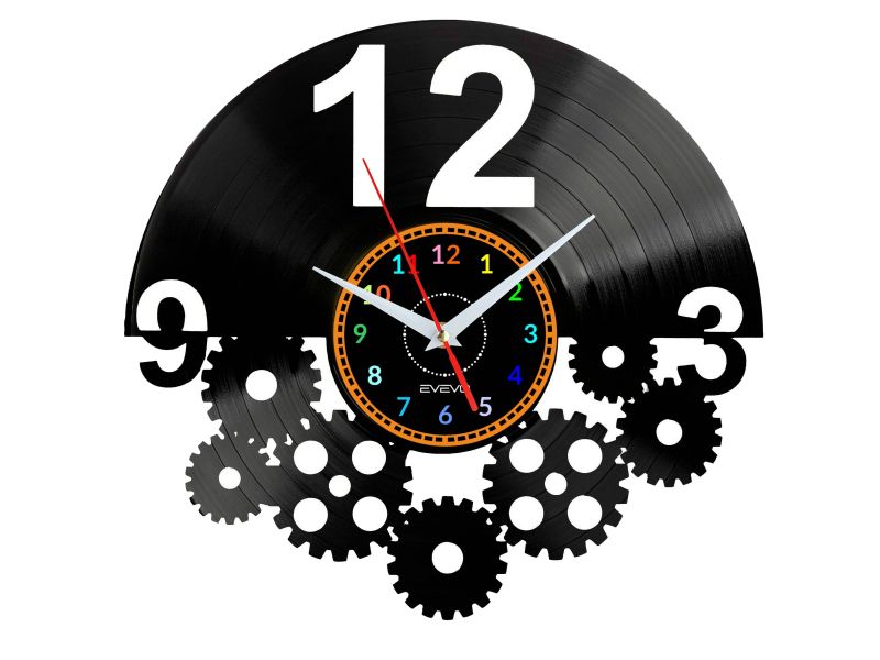  Clock Vinyl Zegar Ścienny Płyta Winylowa Nowoczesny Dekoracyjny Na Prezent Urodziny