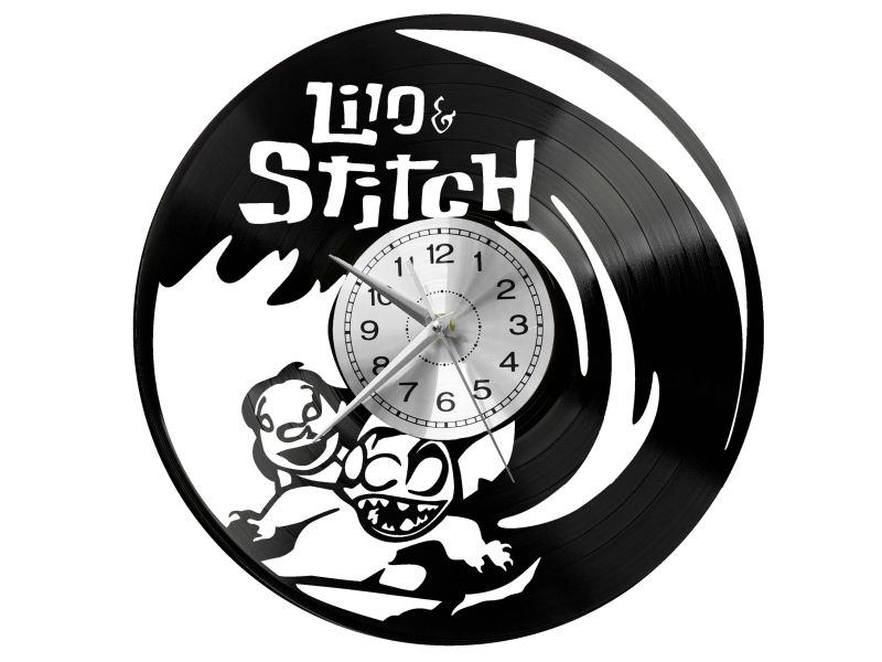 Lilo and Stitch Vinyl Zegar Ścienny Płyta Winylowa Nowoczesny Dekoracyjny Na Prezent Urodziny