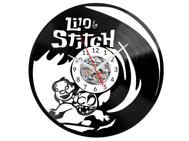 Lilo and Stitch Vinyl Zegar Ścienny Płyta Winylowa Nowoczesny Dekoracyjny Na Prezent Urodziny