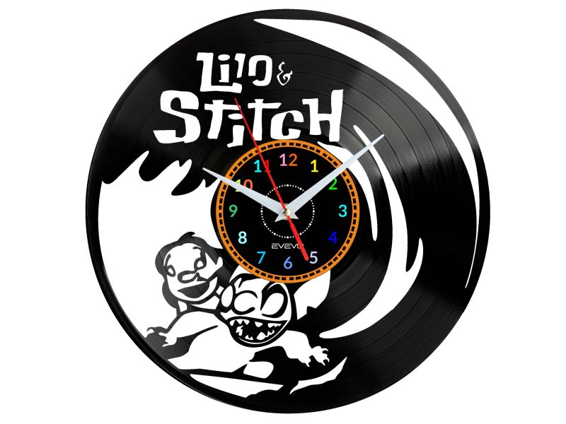 Lilo and Stitch Vinyl Zegar Ścienny Płyta Winylowa Nowoczesny Dekoracyjny Na Prezent Urodziny