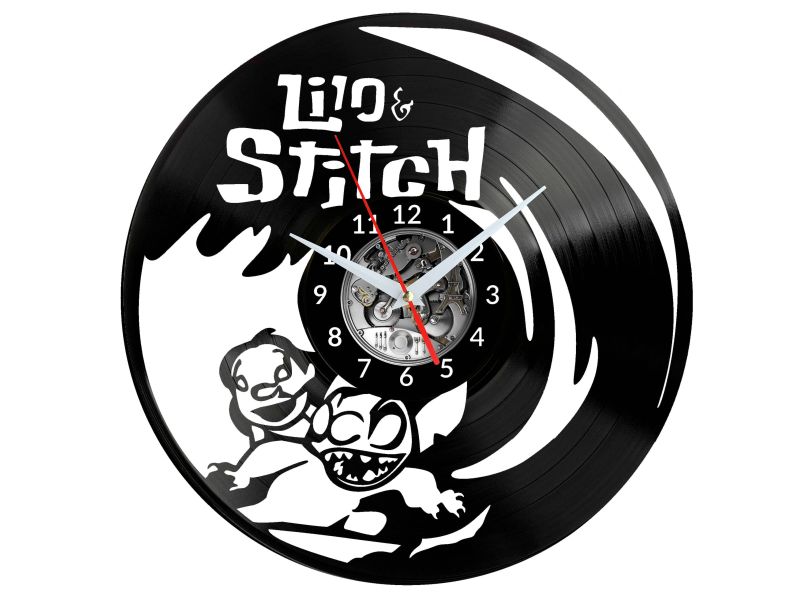 Lilo and Stitch Vinyl Zegar Ścienny Płyta Winylowa Nowoczesny Dekoracyjny Na Prezent Urodziny