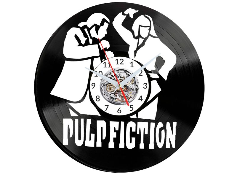 Pulp Fiction Vinyl Zegar Ścienny Płyta Winylowa Nowoczesny Dekoracyjny Na Prezent Urodziny