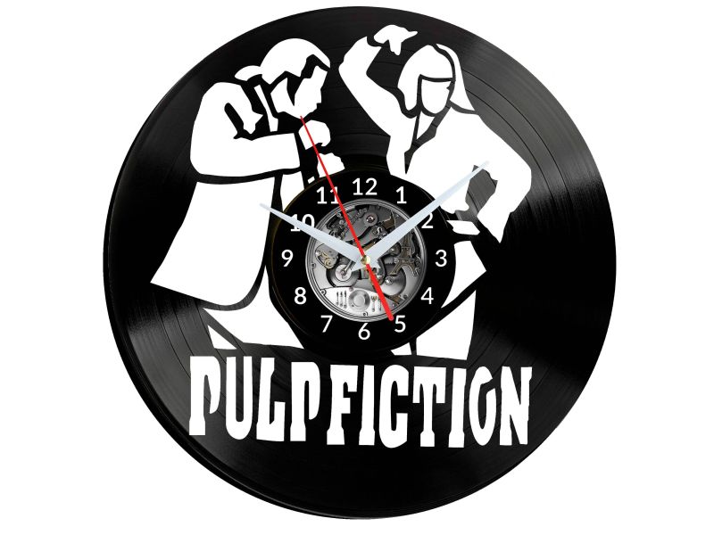 Pulp Fiction Vinyl Zegar Ścienny Płyta Winylowa Nowoczesny Dekoracyjny Na Prezent Urodziny