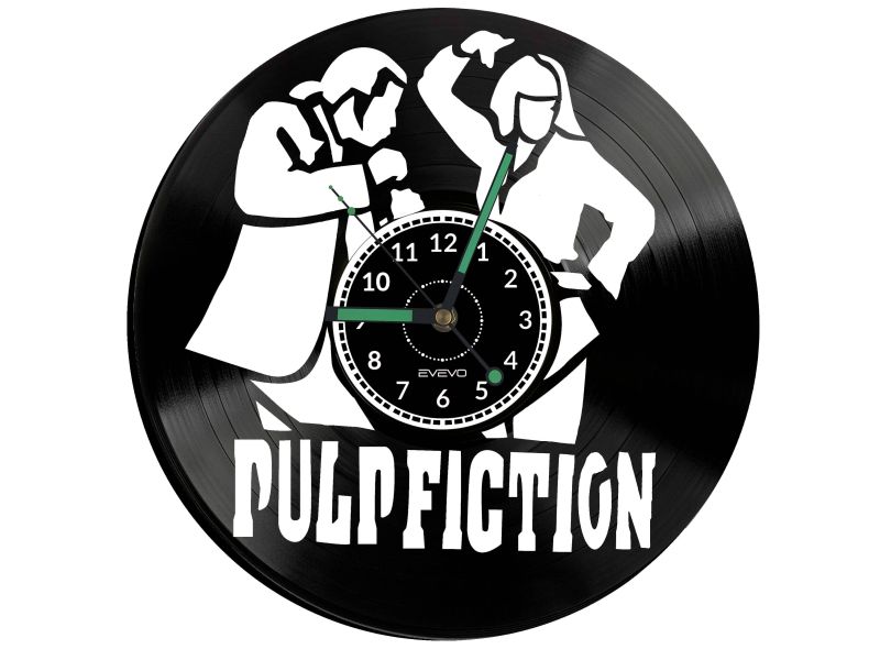 Pulp Fiction Vinyl Zegar Ścienny Płyta Winylowa Nowoczesny Dekoracyjny Na Prezent Urodziny