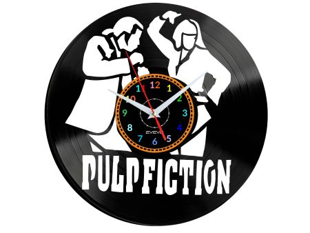 Pulp Fiction Vinyl Zegar Ścienny Płyta Winylowa Nowoczesny Dekoracyjny Na Prezent Urodziny