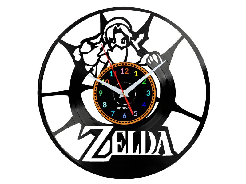 Zelda Vinyl Zegar Ścienny Płyta Winylowa Nowoczesny Dekoracyjny Na Prezent Urodziny