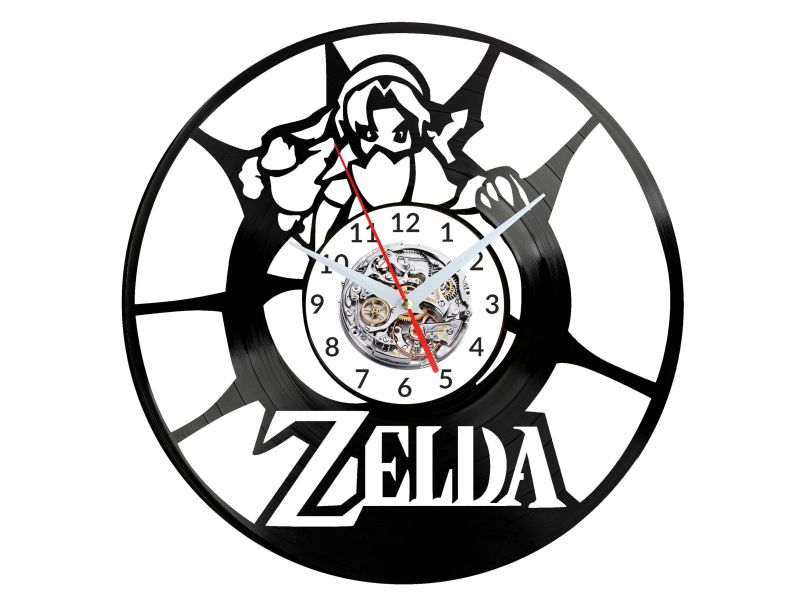 Zelda Vinyl Zegar Ścienny Płyta Winylowa Nowoczesny Dekoracyjny Na Prezent Urodziny