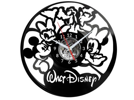 Walt Disney Mickey Mouse Myszka Vinyl Zegar Ścienny Płyta Winylowa Nowoczesny Dekoracyjny Na Prezent Urodziny