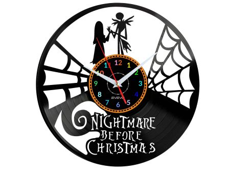 Nightmare Before Christmas Vinyl Zegar Ścienny Płyta Winylowa Nowoczesny Dekoracyjny Na Prezent Urodziny