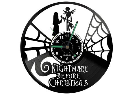 Nightmare Before Christmas Vinyl Zegar Ścienny Płyta Winylowa Nowoczesny Dekoracyjny Na Prezent Urodziny