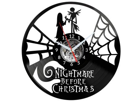 Nightmare Before Christmas Vinyl Zegar Ścienny Płyta Winylowa Nowoczesny Dekoracyjny Na Prezent Urodziny