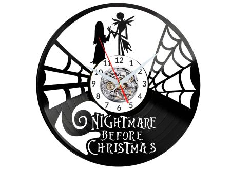 Nightmare Before Christmas Vinyl Zegar Ścienny Płyta Winylowa Nowoczesny Dekoracyjny Na Prezent Urodziny