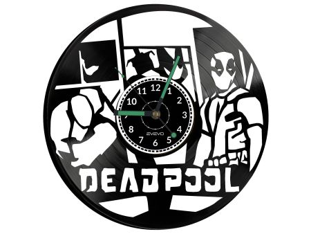 Deadpool Vinyl Zegar Ścienny Płyta Winylowa Nowoczesny Dekoracyjny Na Prezent Urodziny