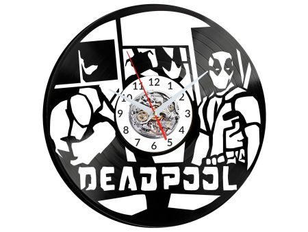 Deadpool Vinyl Zegar Ścienny Płyta Winylowa Nowoczesny Dekoracyjny Na Prezent Urodziny