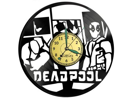 Deadpool Vinyl Zegar Ścienny Płyta Winylowa Nowoczesny Dekoracyjny Na Prezent Urodziny