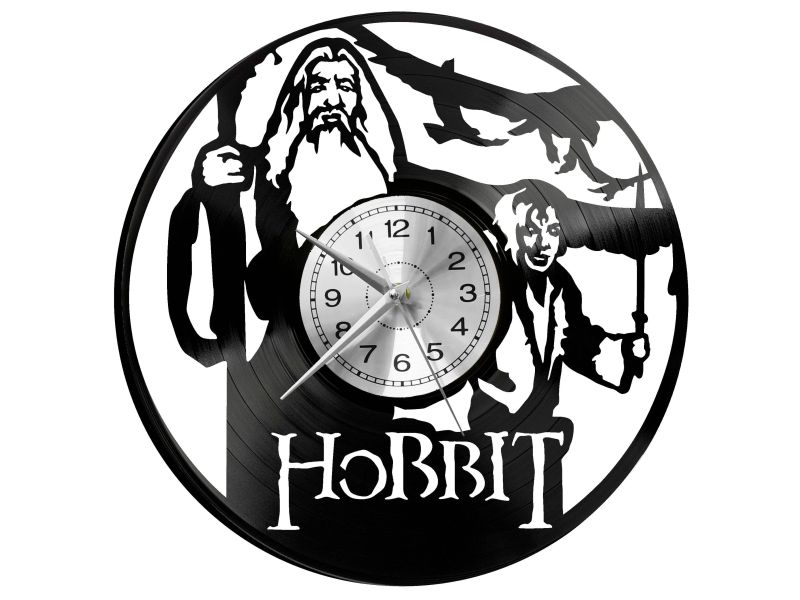 Hobbit Vinyl Zegar Ścienny Płyta Winylowa Nowoczesny Dekoracyjny Na Prezent Urodziny