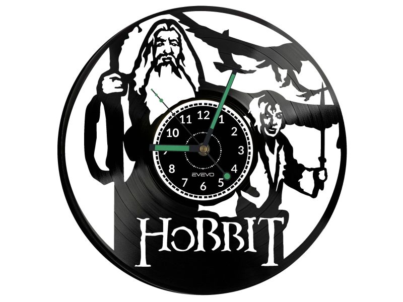 Hobbit Vinyl Zegar Ścienny Płyta Winylowa Nowoczesny Dekoracyjny Na Prezent Urodziny