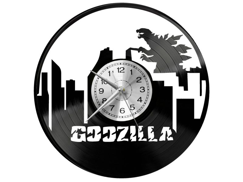 Godzilla Vinyl Zegar Ścienny Płyta Winylowa Nowoczesny Dekoracyjny Na Prezent Urodziny