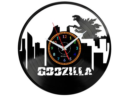 Godzilla Vinyl Zegar Ścienny Płyta Winylowa Nowoczesny Dekoracyjny Na Prezent Urodziny