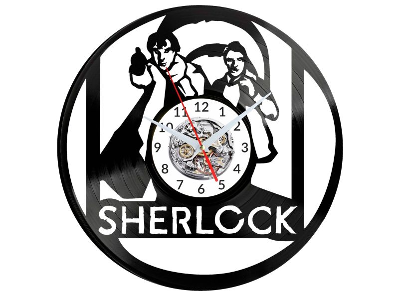 Sherlock Watson Vinyl Zegar Ścienny Płyta Winylowa Nowoczesny Dekoracyjny Na Prezent Urodziny