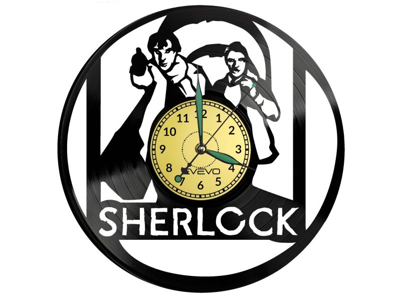 Sherlock Watson Vinyl Zegar Ścienny Płyta Winylowa Nowoczesny Dekoracyjny Na Prezent Urodziny