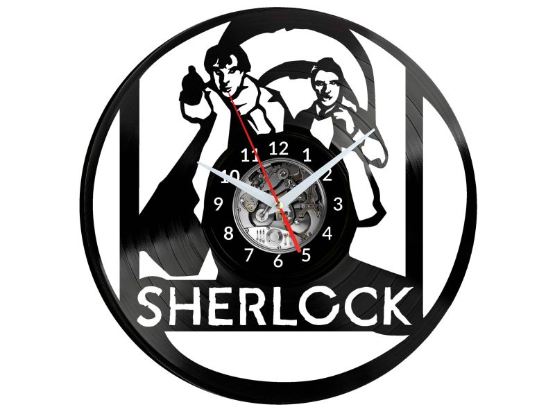 Sherlock Watson Vinyl Zegar Ścienny Płyta Winylowa Nowoczesny Dekoracyjny Na Prezent Urodziny