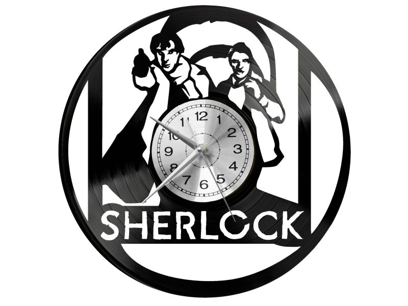 Sherlock Watson Vinyl Zegar Ścienny Płyta Winylowa Nowoczesny Dekoracyjny Na Prezent Urodziny