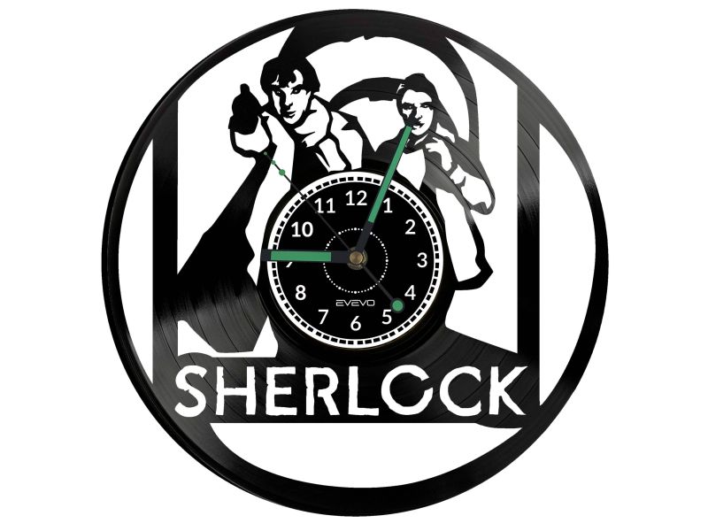 Sherlock Watson Vinyl Zegar Ścienny Płyta Winylowa Nowoczesny Dekoracyjny Na Prezent Urodziny