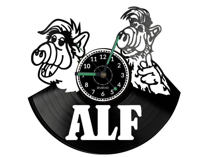 Alf Vinyl Zegar Ścienny Płyta Winylowa Nowoczesny Dekoracyjny Na Prezent Urodziny