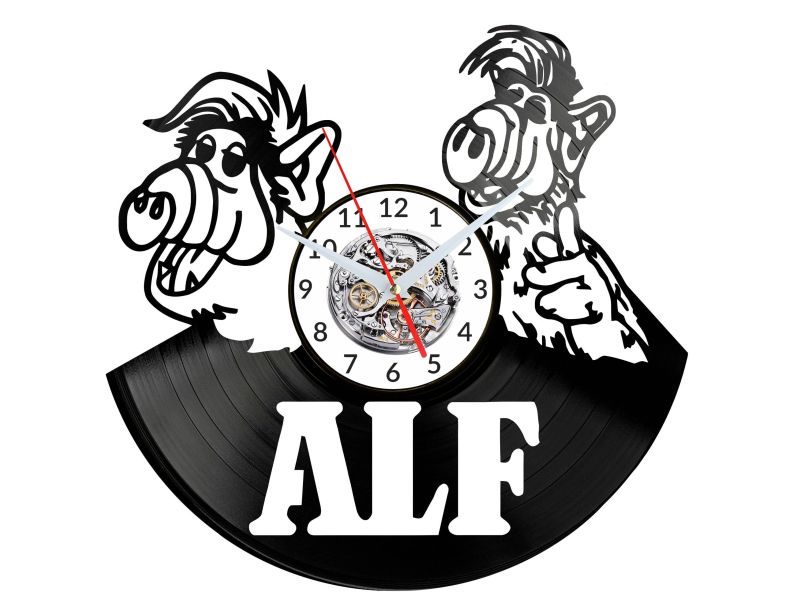 Alf Vinyl Zegar Ścienny Płyta Winylowa Nowoczesny Dekoracyjny Na Prezent Urodziny